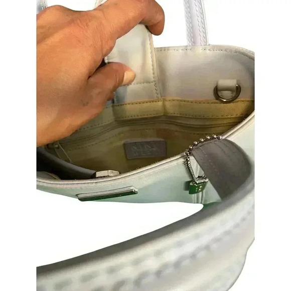 Nine West Accessories Small Hand Bag Light Blue Cloth Like Material - Picture 11 of 16